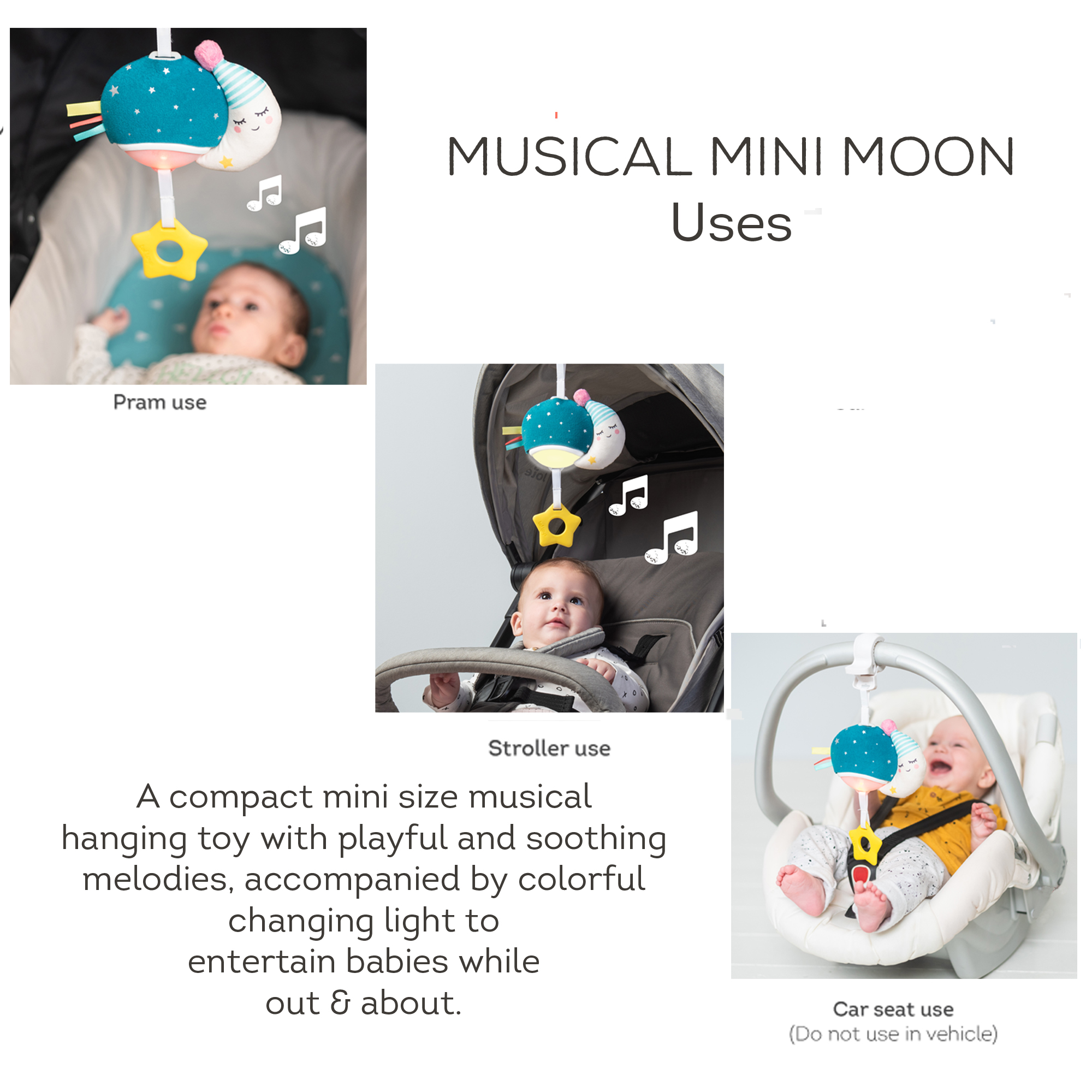 Taf toys κρεμαστό μουσικό παιχνίδι musical mini moon t-12585 - Taf-toys
