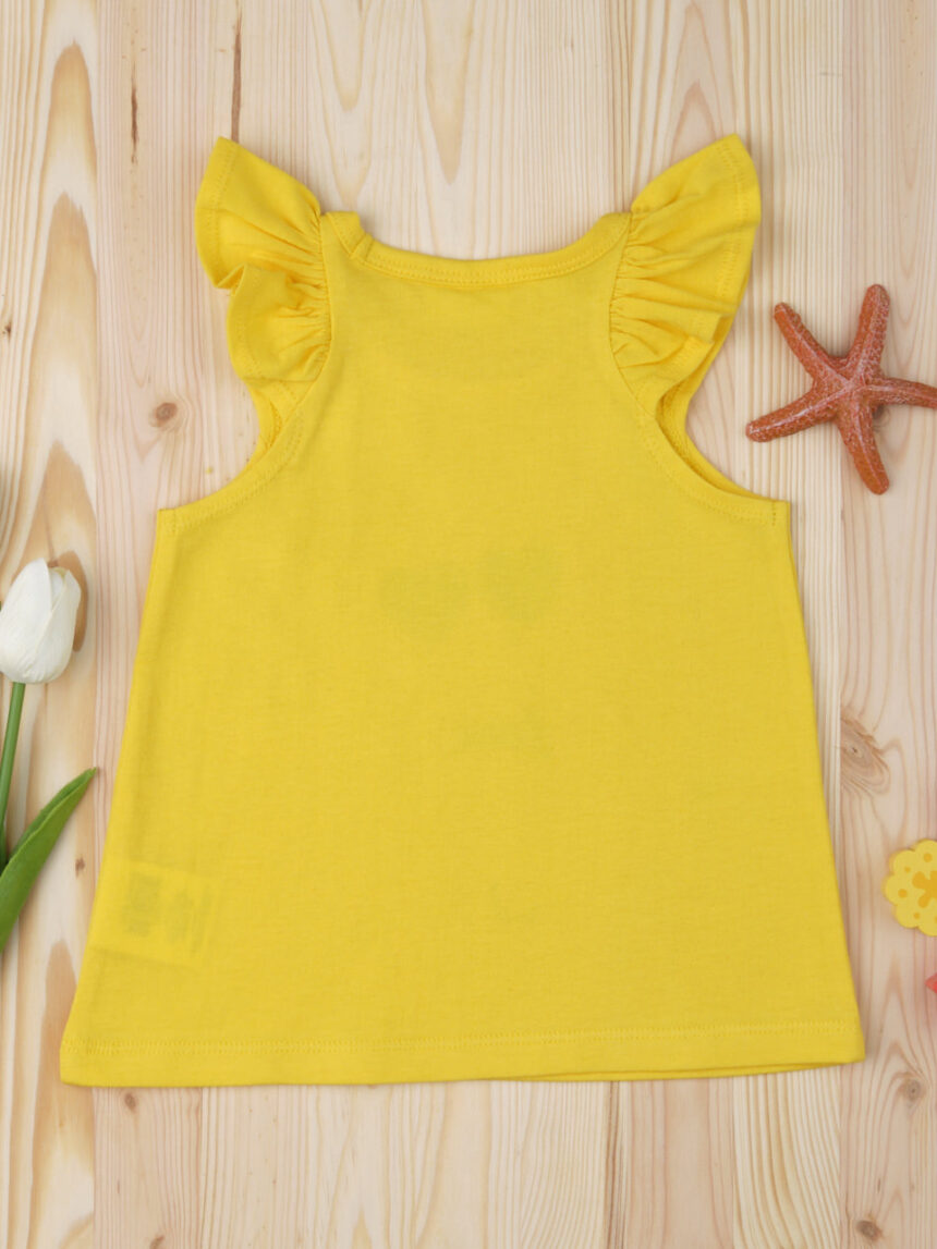 μπλούζα αμάνικη κίτρινη με αστερία για κορίτσι - Prénatal