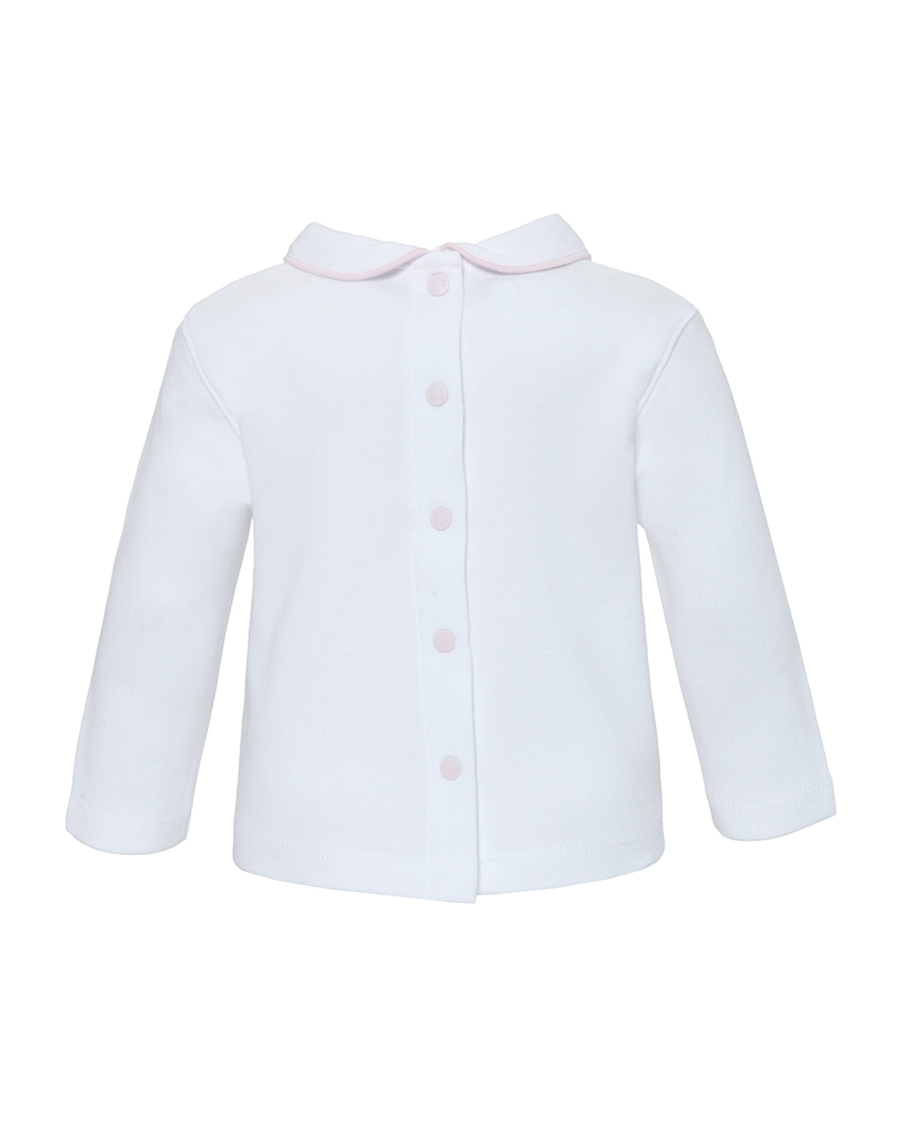 βρεφικά μακρυμάνικα μπλουζάκια πακέτο x2 τμχ λευκό/ροζ για κορίτσι - Prénatal