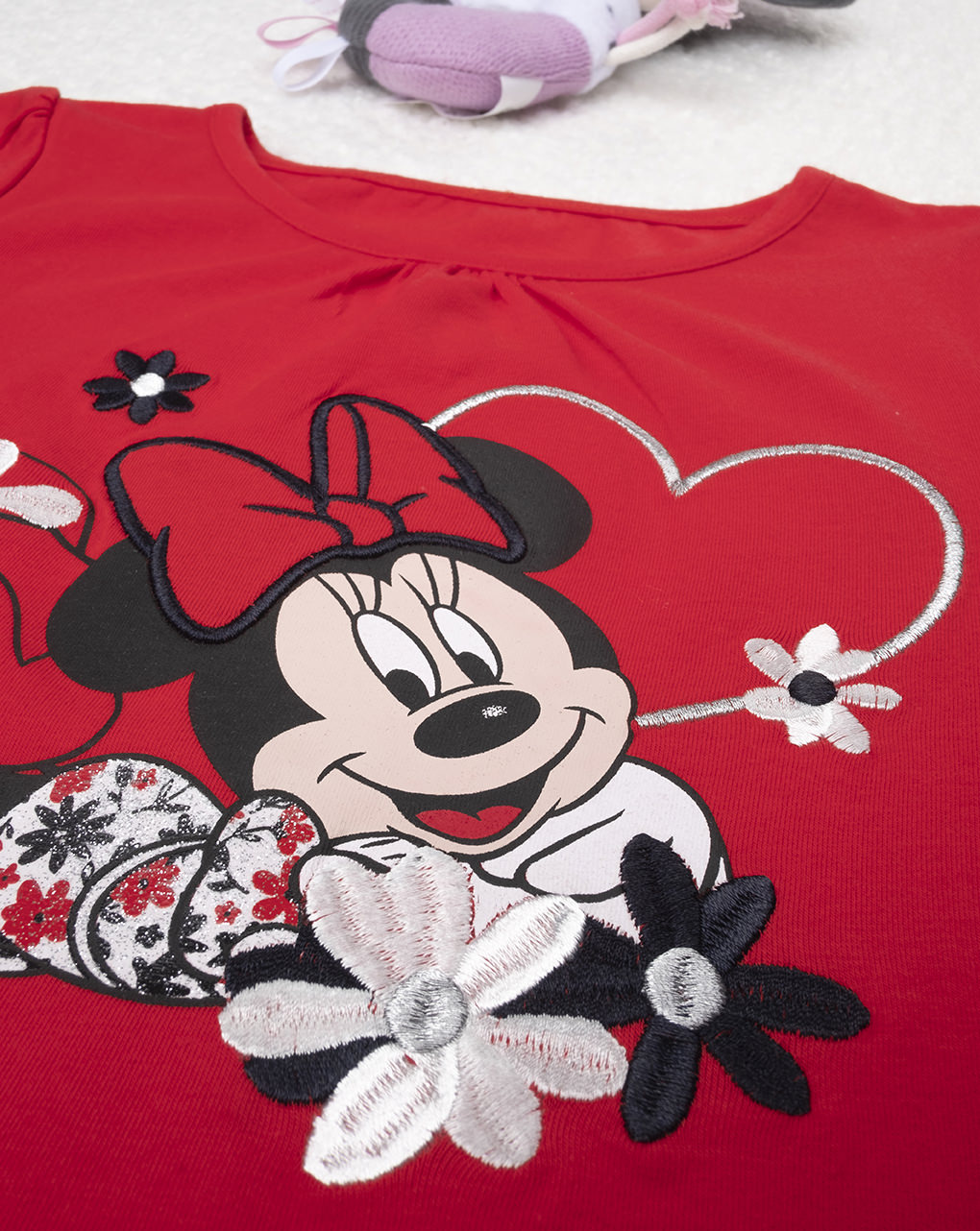 παιδικό t-shirt κόκκινο με τη minnie για κορίτσι - Prénatal