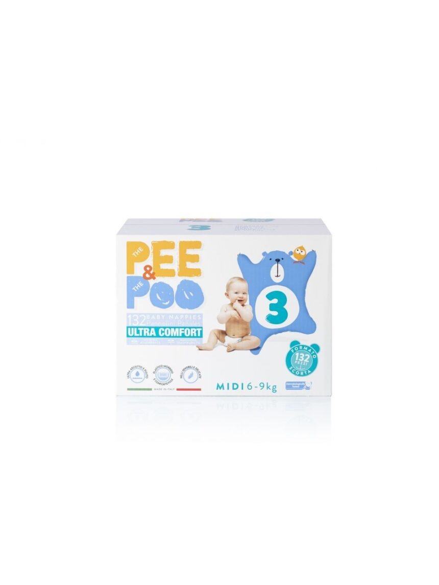 Pee&poo – πάνες μέγεθος jumbo midi 132 τμχ - The Pee &amp; The Poo