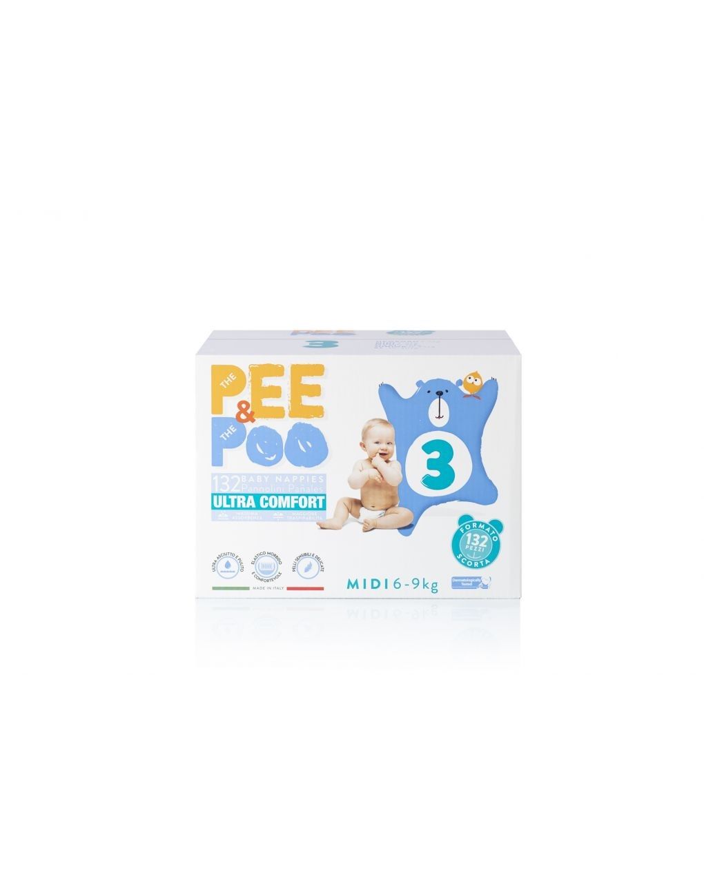 Pee&poo – πάνες μέγεθος jumbo midi 132 τμχ - The Pee & The Poo