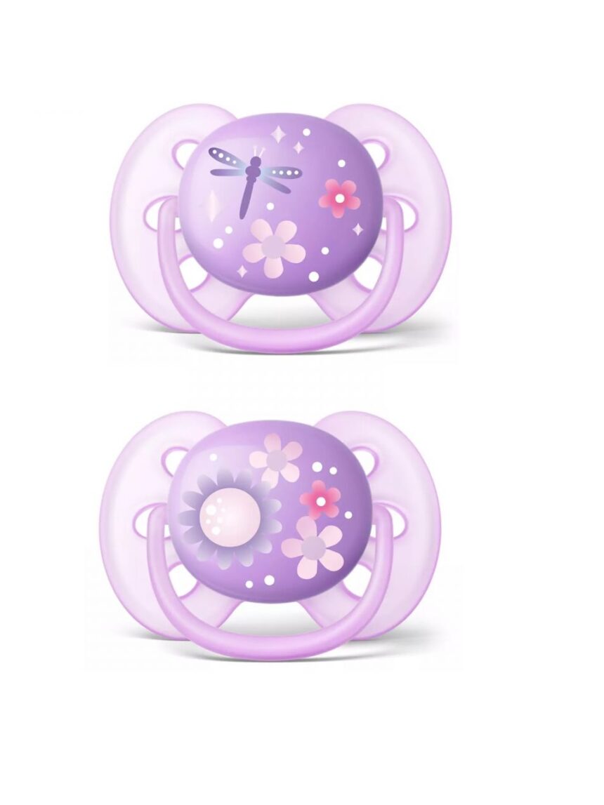 Avent πιπίλα ultra soft  6-18m+ σιλικόνη κορίτσι 2τμχ - Philips Avent