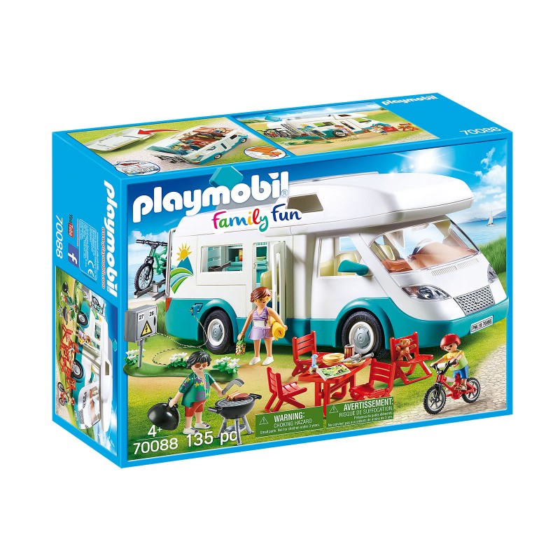 Playmobil family fun  αυτοκινούμενο οικογενειακό τροχόσπιτο 70088