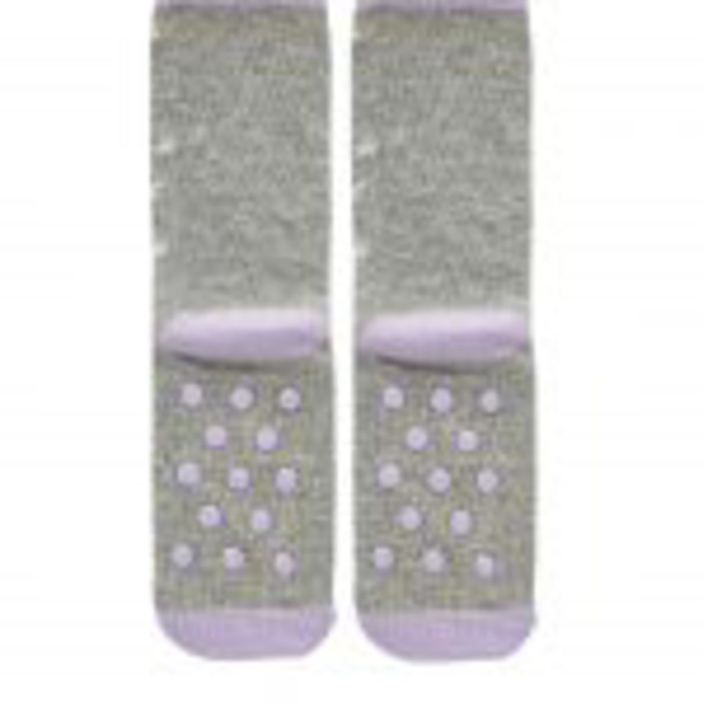 παιδικές αντιολισθητικές κάλτσες γκρι με στάμπα λάμα για κορίτσι - Prénatal