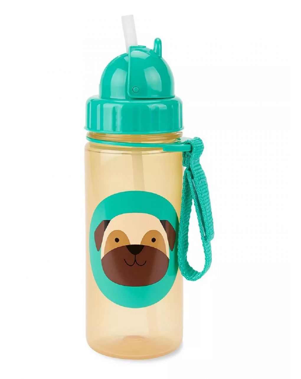 Skip hop zoo πλαστικό παγουρίνο με καλαμάκι pug - 384,5 ml - SKIP HOP