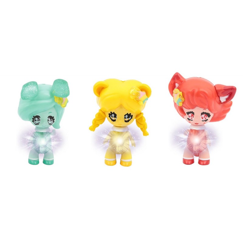 Glimmies rainbow friends σετ 3 κούκλες - 2 σχέδια gln02110 - Glimmies