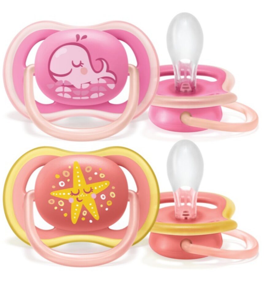 Avent πιπίλες ultra air pacifier με αστερία 6-18μ, σετ των 2 - Philips Avent