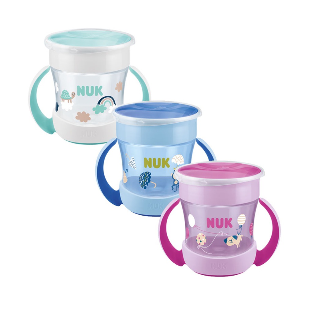 Nuk εκπαιδευτικό ποτηράκι mini magic cup με χείλος και καπάκι