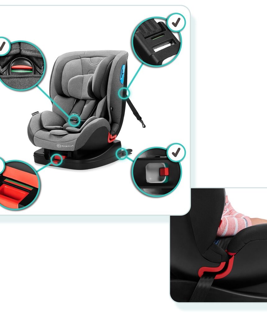 Kinderkraft κάθισμα αυτοκινήτου vado with isofix system grey - Kinderkraft
