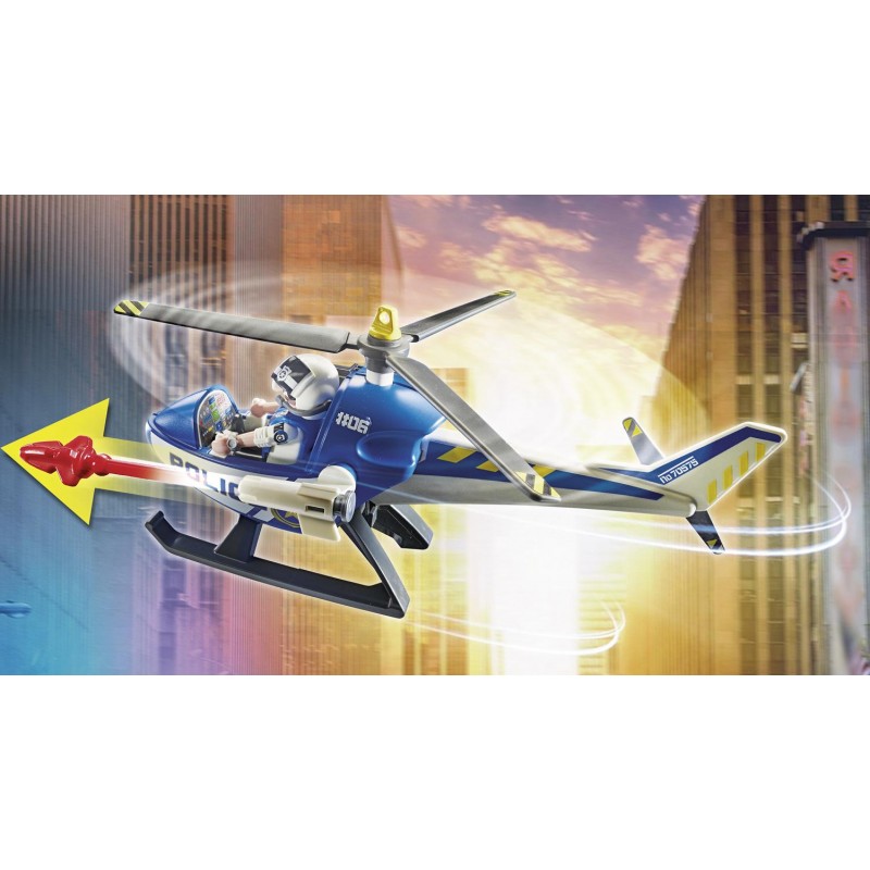 Playmobil city action αστυνομικό ελικόπτερο και ληστές με βαν 70575 - Playmobil, Playmobil City Action