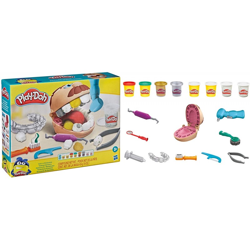 Play-doh drill n fill dentist οδοντίατρος f1259 - Play-Doh