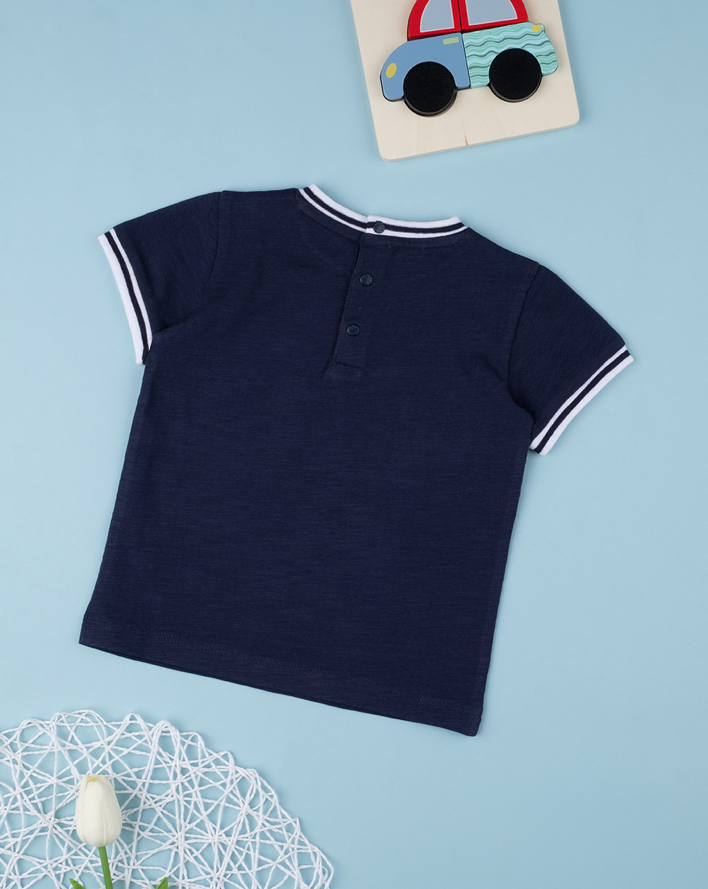 T-shirt βαμβακερό μπλε σκούρο για αγόρι - Prénatal