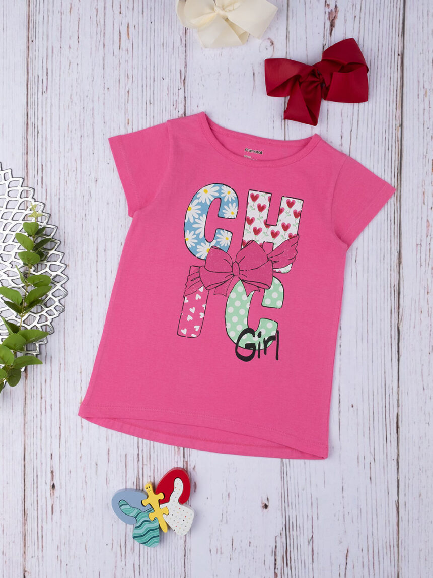 παιδικό t-shirt chic φούξια για κορίτσι - Prénatal