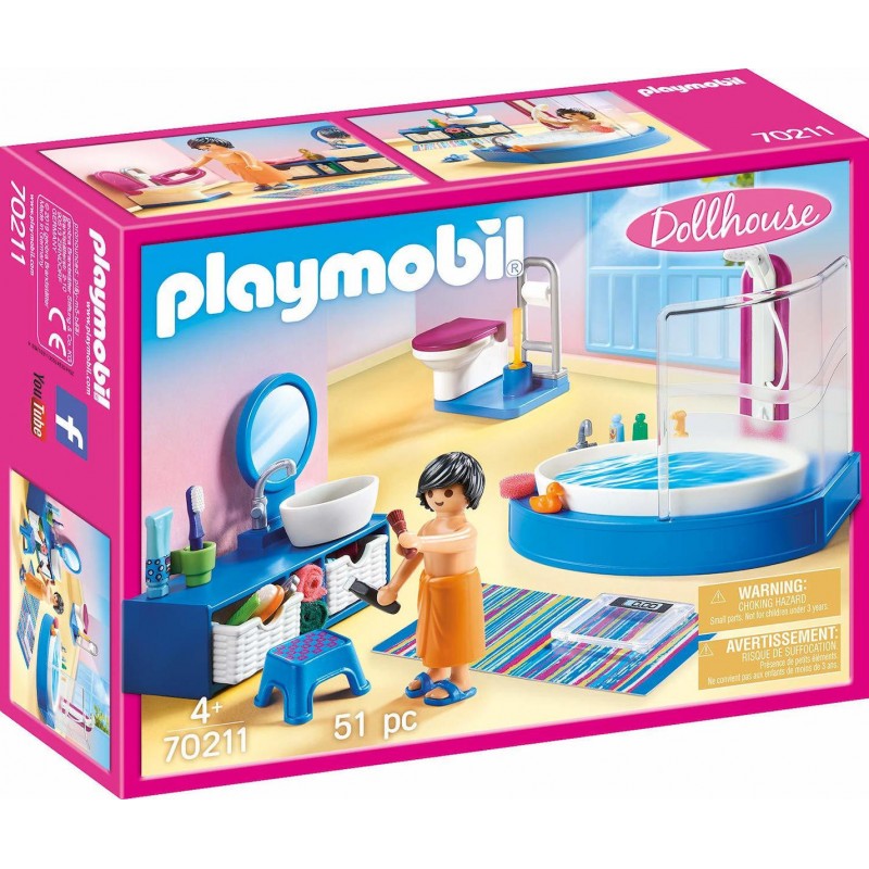 Playmobil dollhouse πολυτελές λουτρό με μπανιέρα 70211 - Playmobil, Playmobil Dollhouse