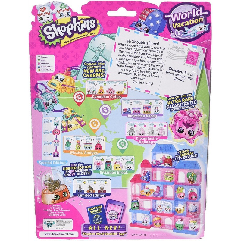 Shopkins s8 world vacation αμερική w3 - 12 ψωνάκια φατσάκια hpka1000 - Shopkins