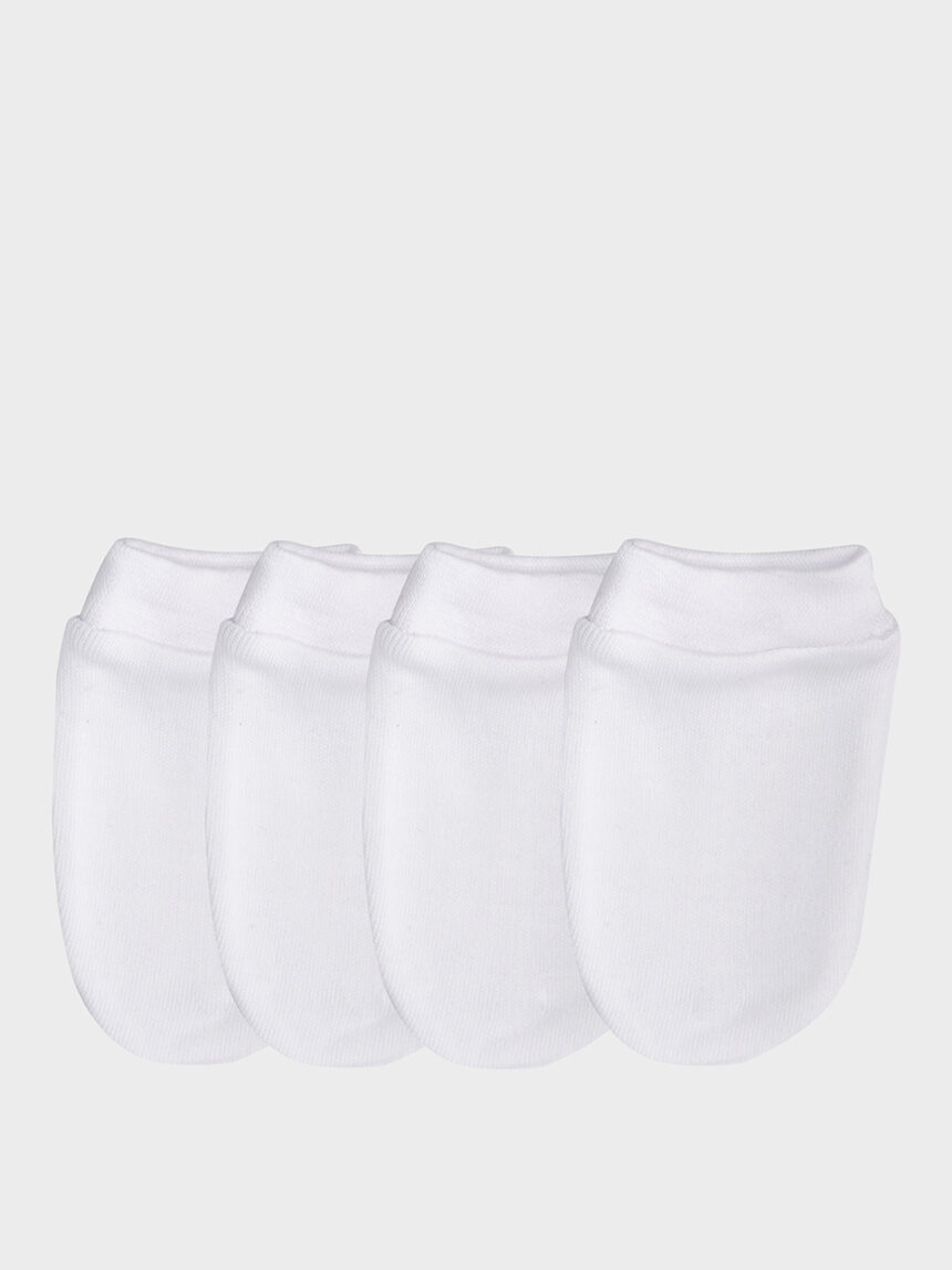 γάντια βαμβακερά λευκά πακέτο χ2 unisex - Prénatal