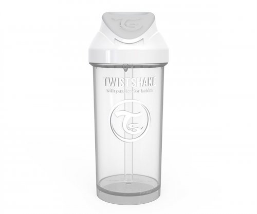 Twistshake κύπελλο straw cup 360ml 6+μηνών white