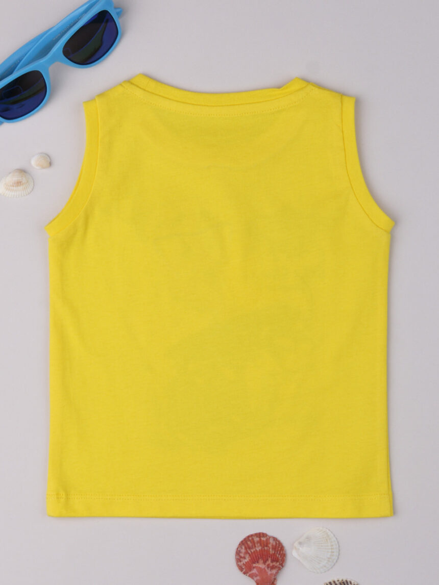 μπλούζα αμάνικη κίτρινη με στάμπα για αγόρι - Prénatal