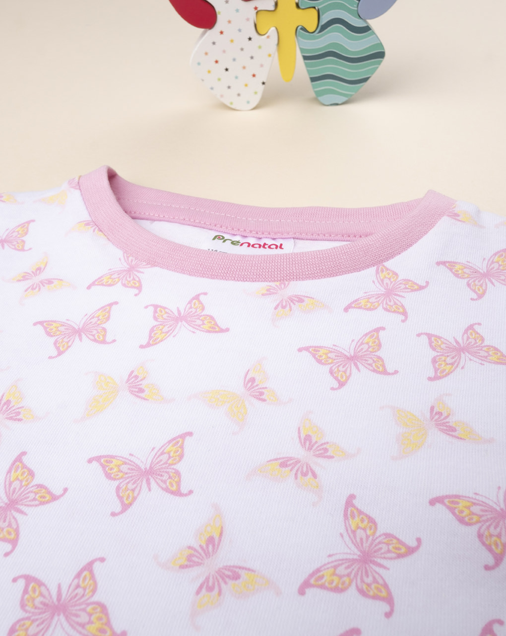 παιδική πιτζάμα κοντή με πεταλούδες για κορίτσι - Prénatal