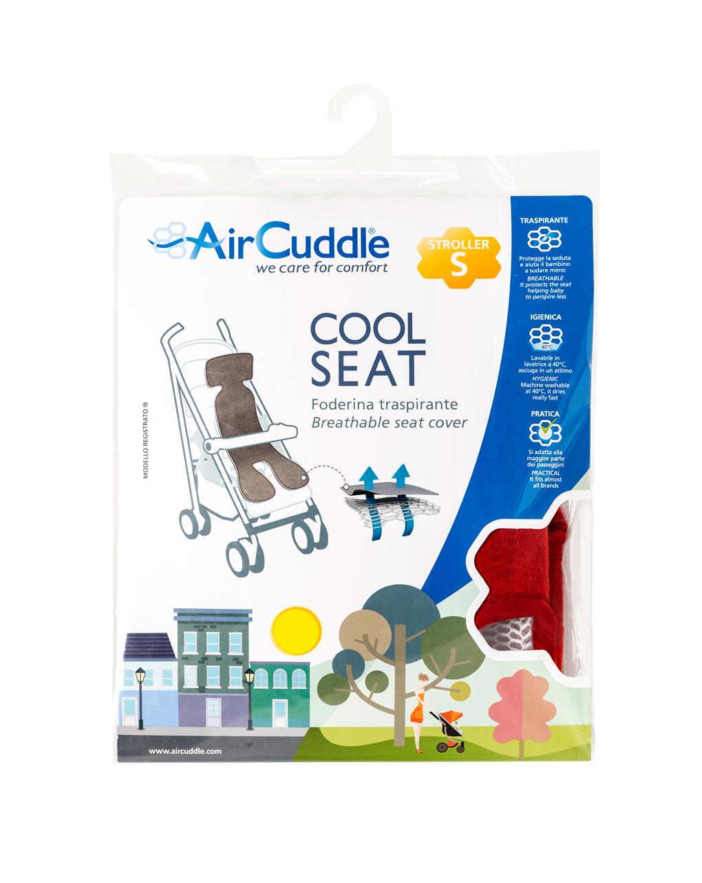 Aircuddle universal kάλυμμα για καρότσι χρώμα κόκκινο - AirCuddle