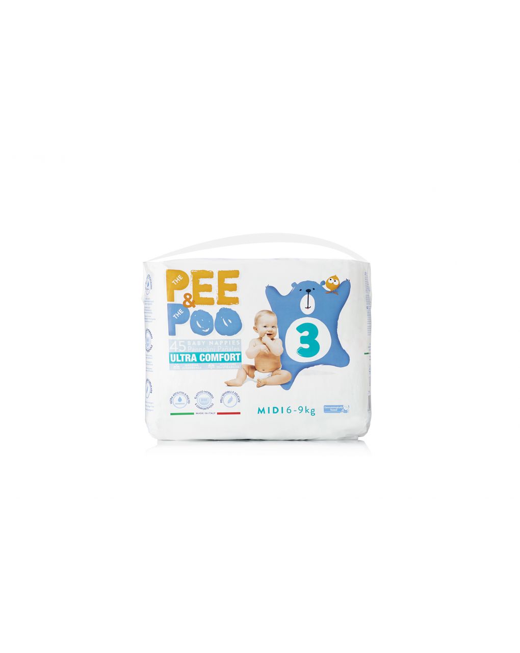 Pee&poo – πάνες μέγεθος midi 45 τμχ