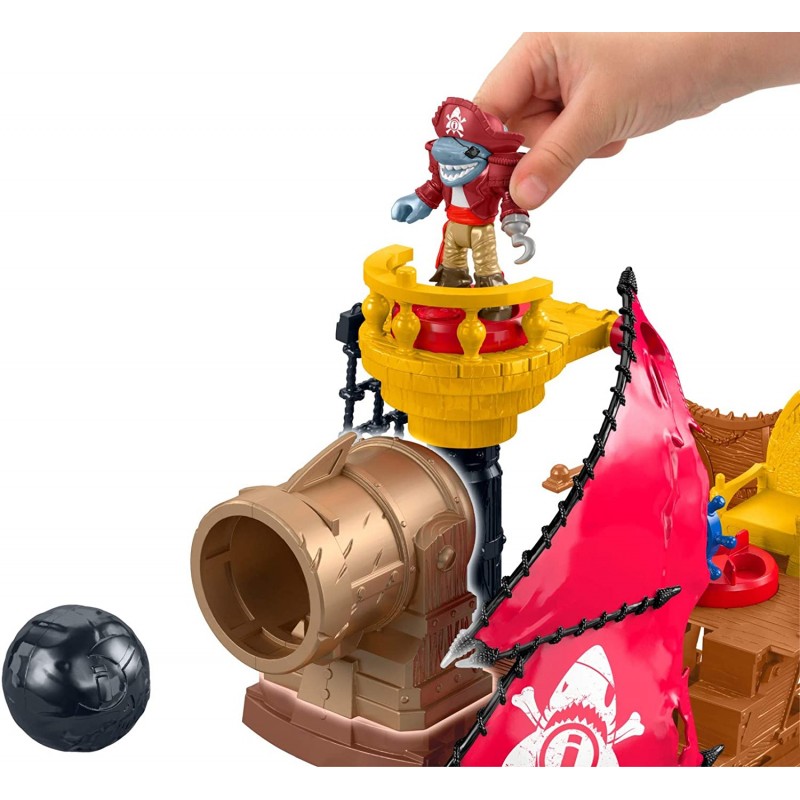 Fisher-price imaginext: πειρατικό καράβι – καρχαρίας dhh61 67206601 - Imaginext