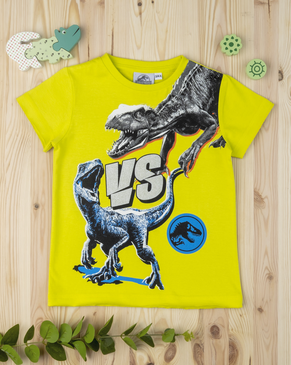 T-shirt βαμβακερό lime jurassic για αγόρι - Prénatal