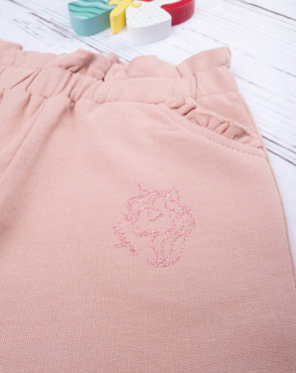 βρεφικό παντελόνι φόρμας ροζ με μονόκερο για κορίτσι - Prénatal