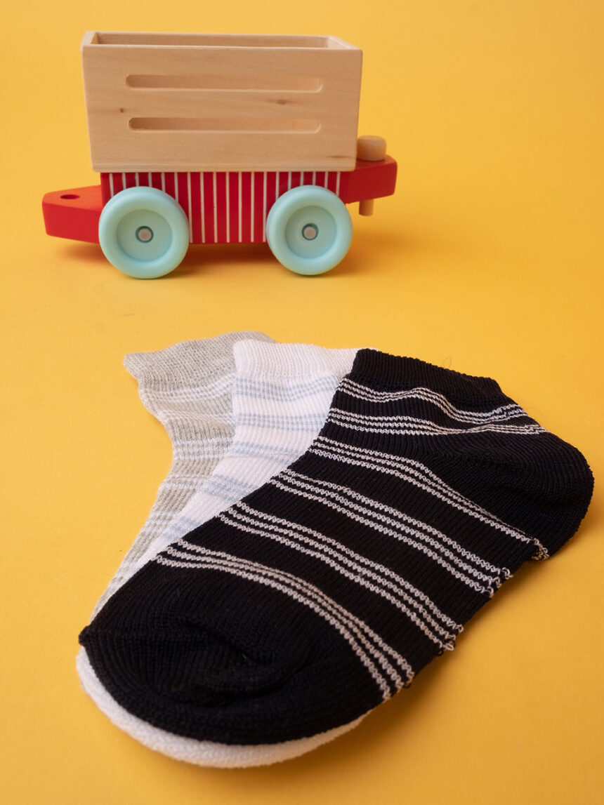 βρεφικές κάλτσες πακέτο x3 ριγέ για αγόρι - Prénatal