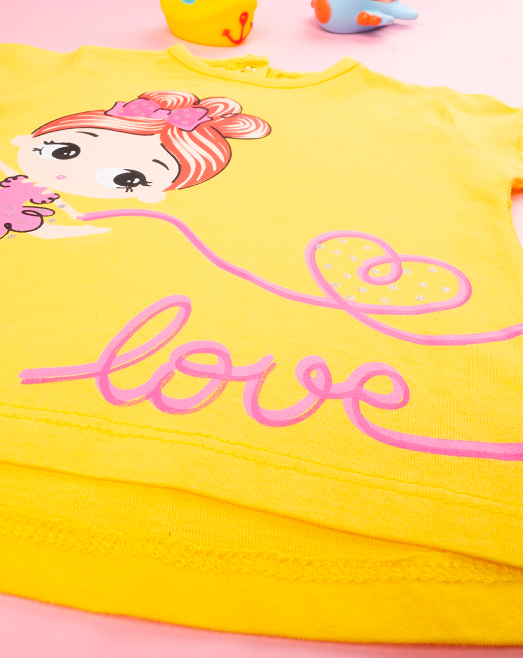 βρεφικό t-shirt κίτρινο με μπαλαρίνα για κορίτσι - Prénatal