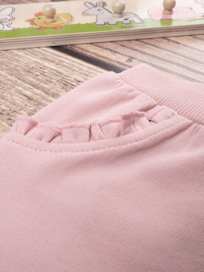 βρεφικό παντελόνι φούτερ ροζ για κορίτσι - Prénatal