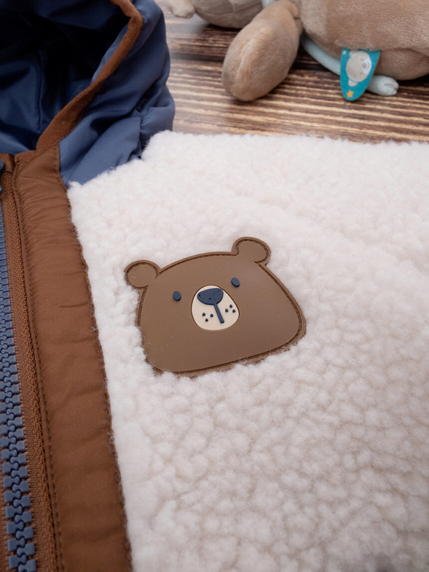 βρεφικό γούνινο μπουφάν με αρκουδάκι για αγόρι - Prénatal