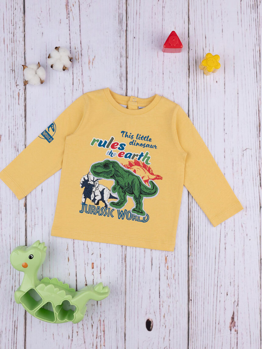 βρεφική μπλούζα κίτρινη με δεινόσαυρους για αγόρι - Prénatal