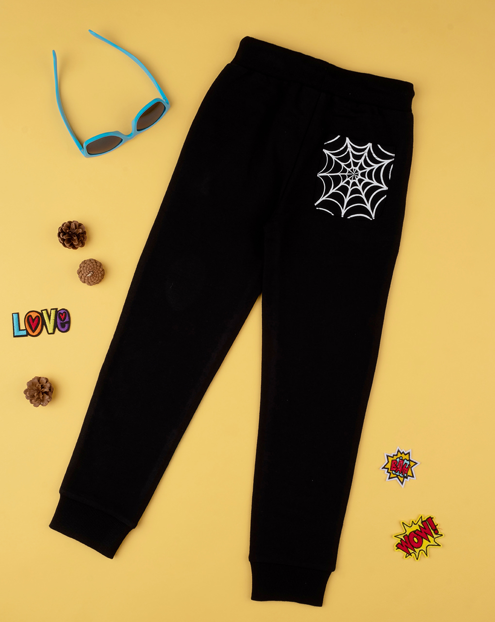 παιδικό παντελόνι φόρμας μαύρο με τον spiderman για αγόρι - Prénatal