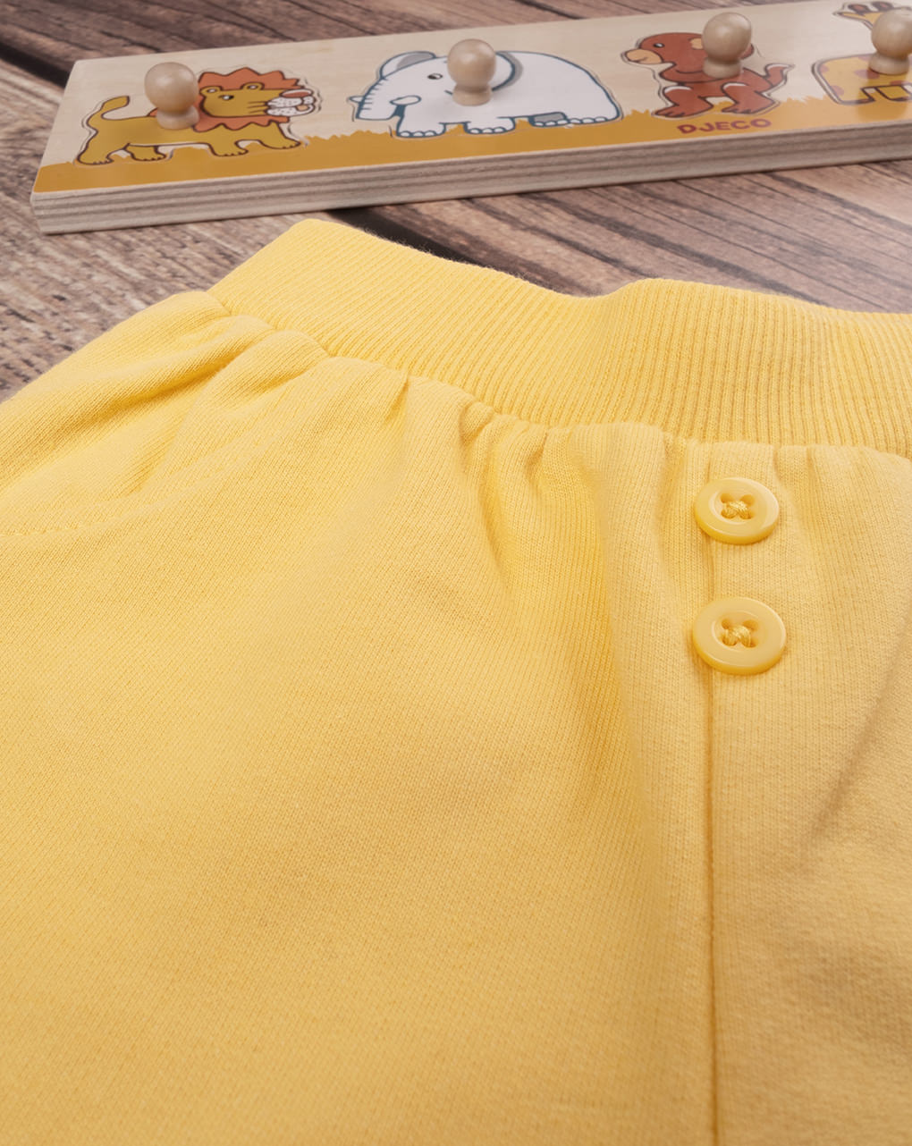 βρεφικό παντελόνι φούτερ κίτρινο για αγόρι - Prénatal