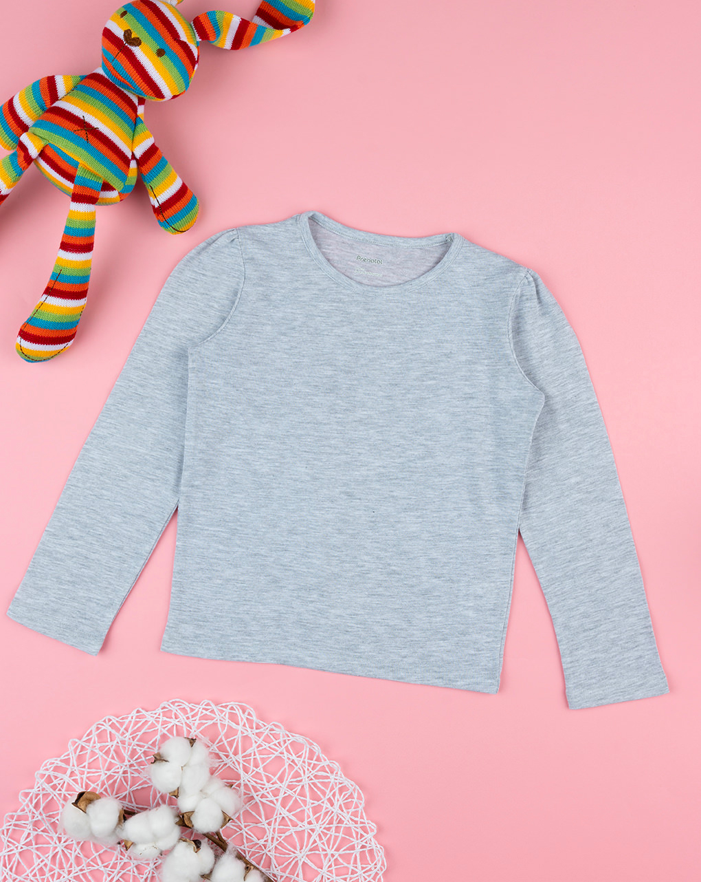 παιδική μπλούζα γκρι για κορίτσι - Prénatal