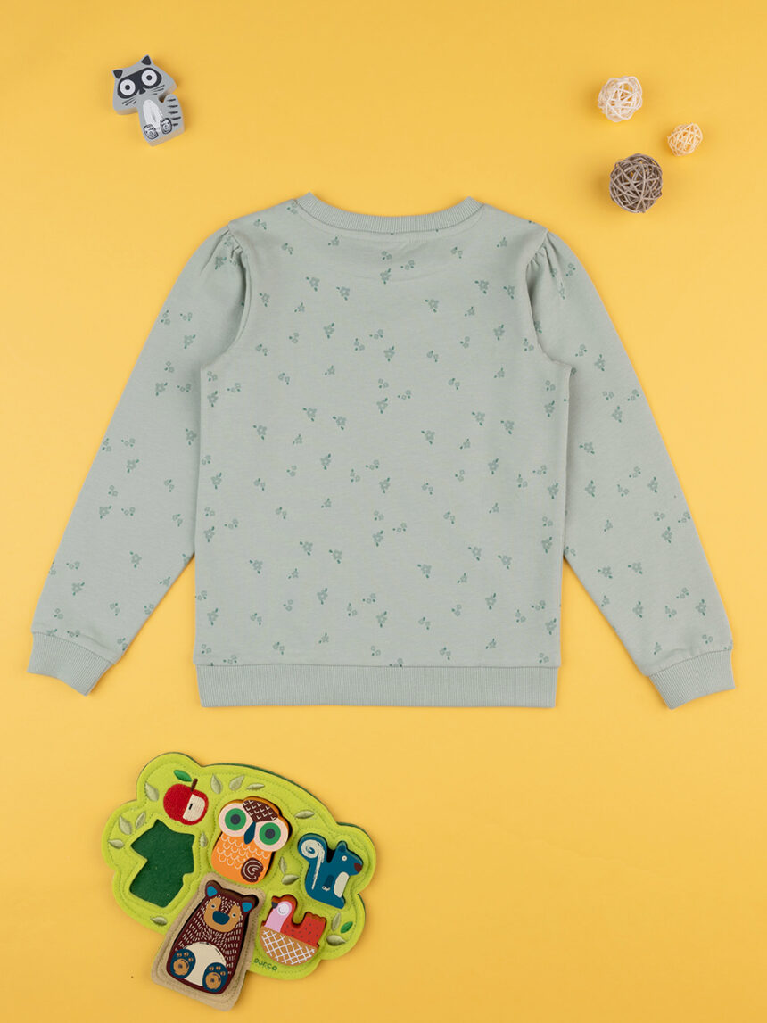 παιδική μπλούζα φούτερ πράσινη με λουλούδια για κορίτσι - Prénatal