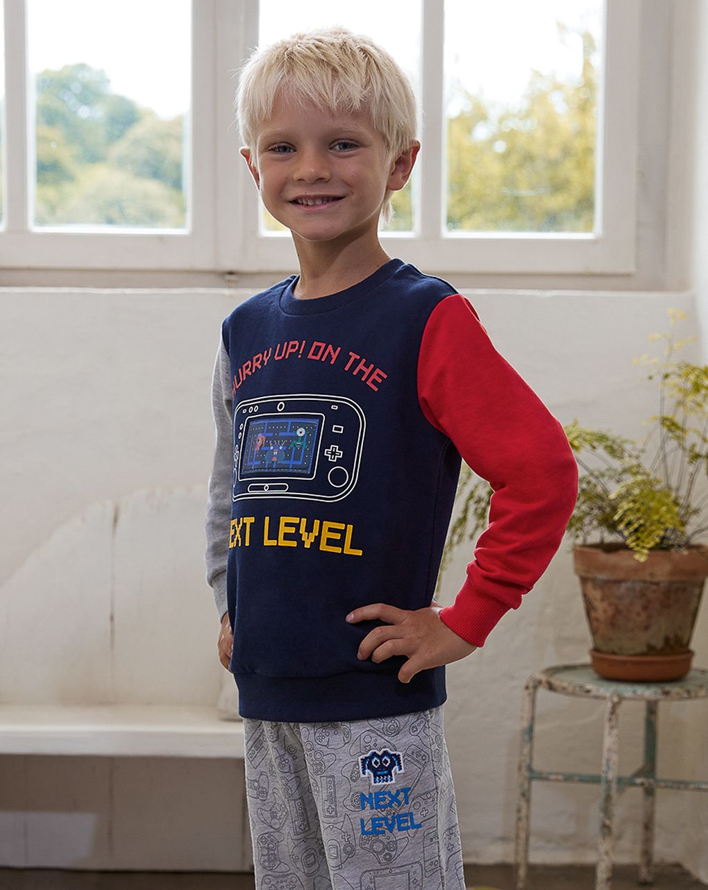 παιδική μπλούζα φούτερ με βιντεοπαιχνίδια για αγόρι - Prénatal