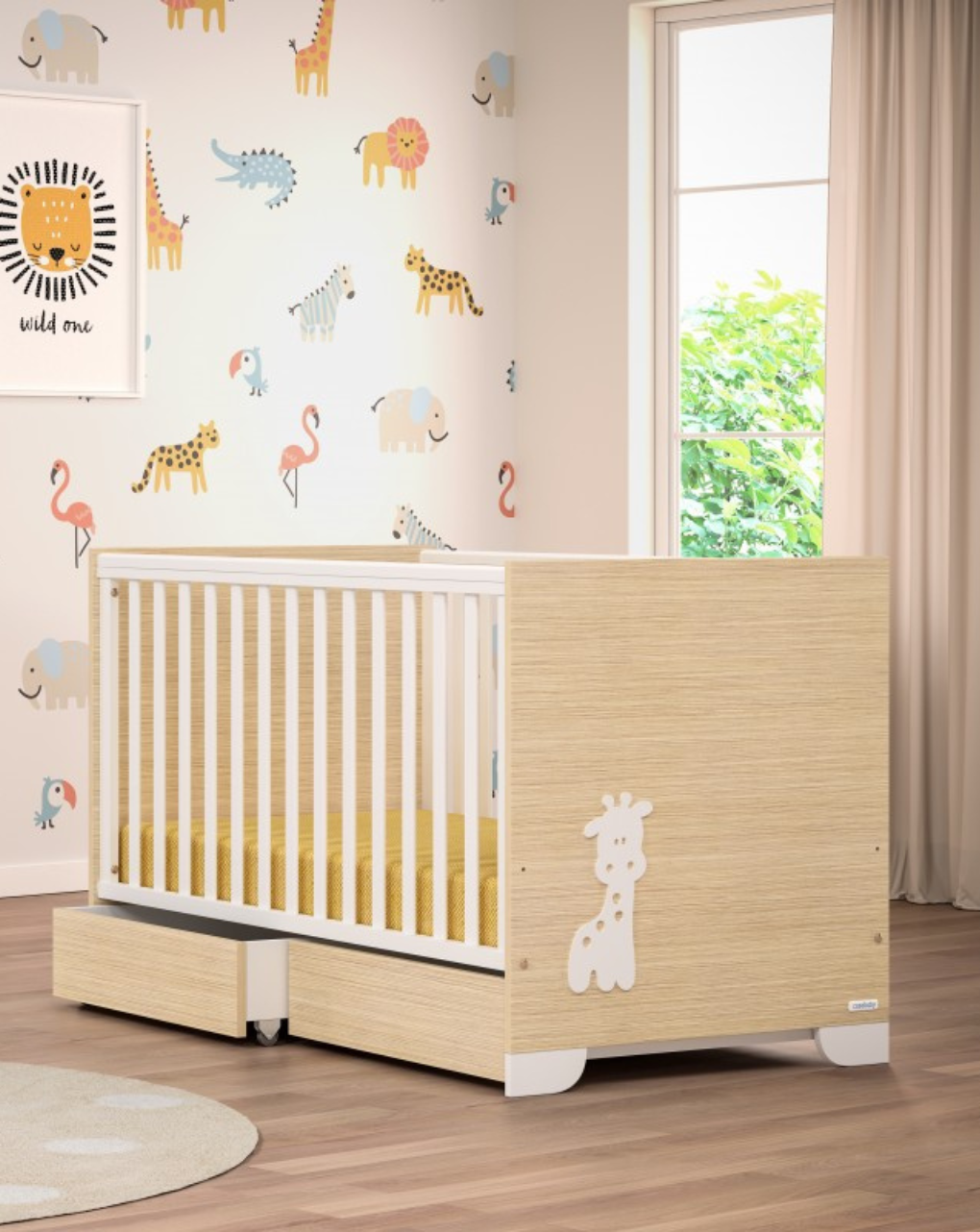 Casababy giraffe βρεφικό κρεβάτι μετατρεπόμενο σε προεφηβικό