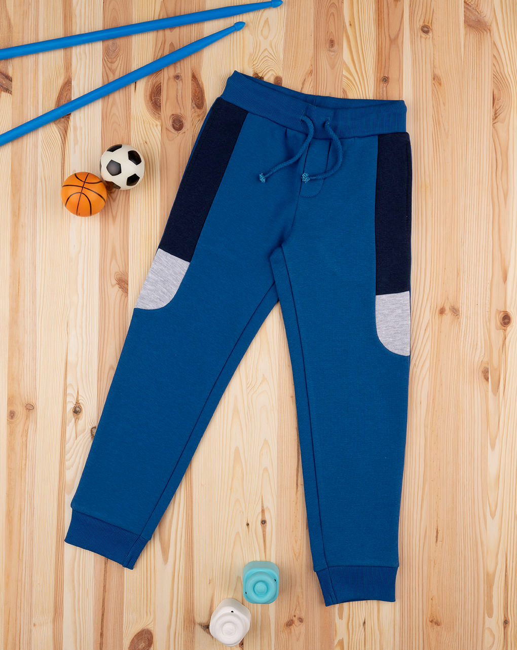 παιδικό παντελόνι φόρμας μπλε με ένθετα για αγόρι - Prénatal