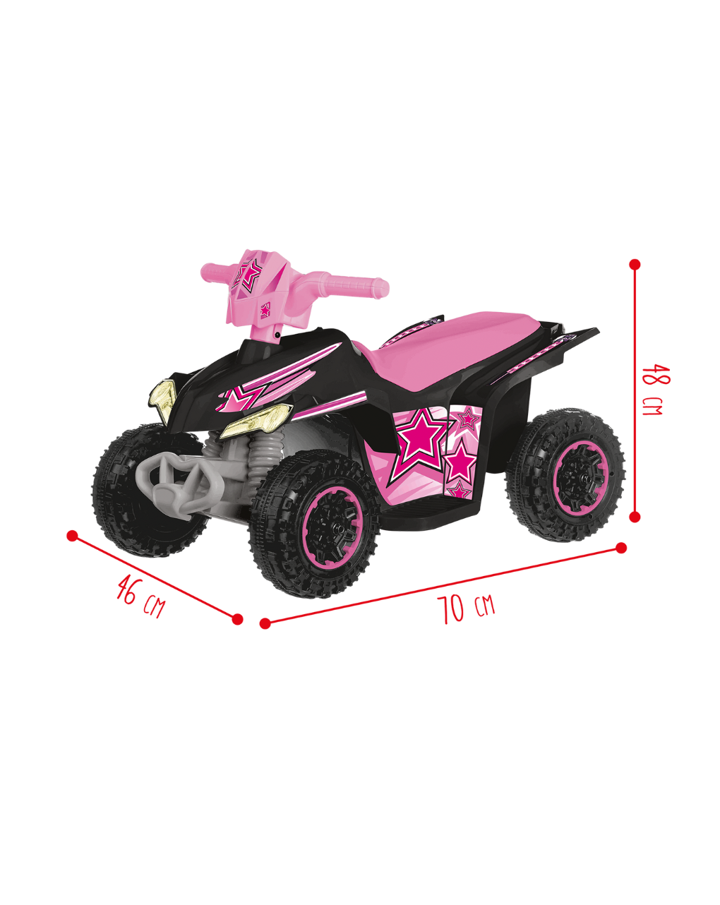 Sun & sport – ηλεκτροκίνητη quad γουρούνα 6v ροζ rdf52142 - Sun&Sport