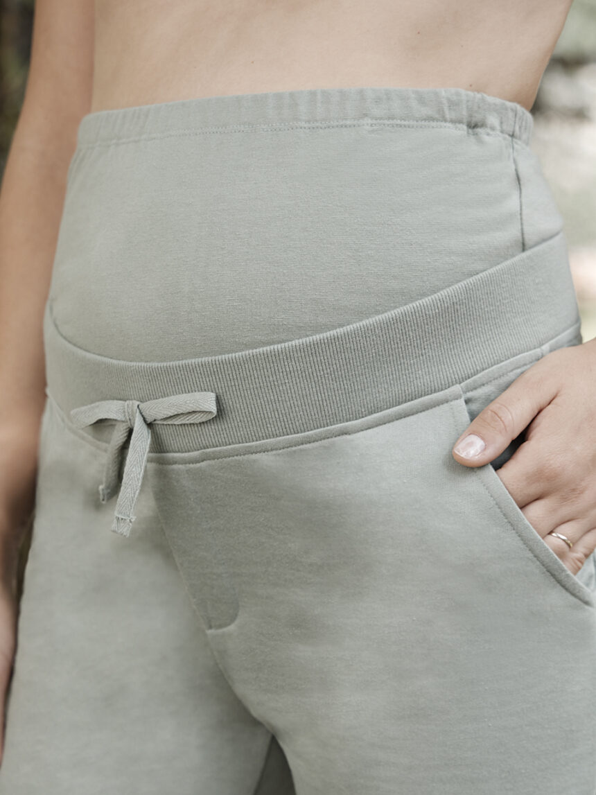γυναικείο παντελόνι jogger εγκυμοσύνης φιστικί - Prénatal
