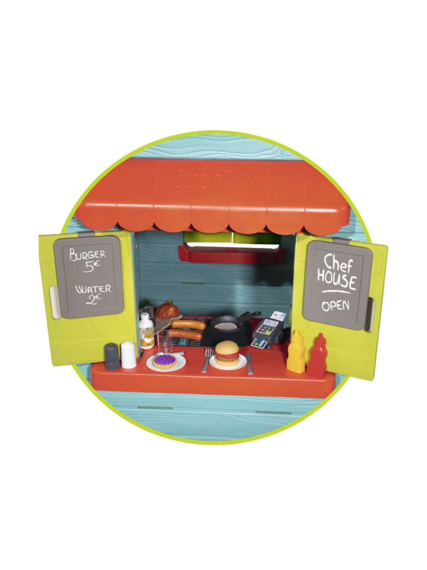 Smoby σπιτάκι κήπου chef house 124x132x135cm. - Smoby