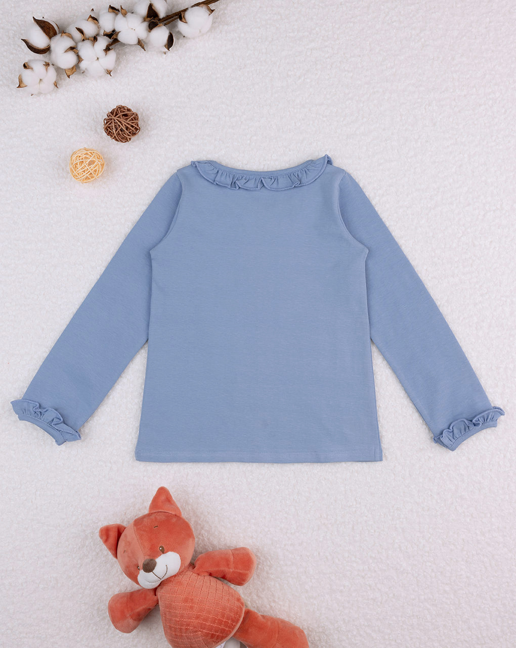 παιδική μπλούζα μπλε με αλεπού για κορίτσι - Prénatal