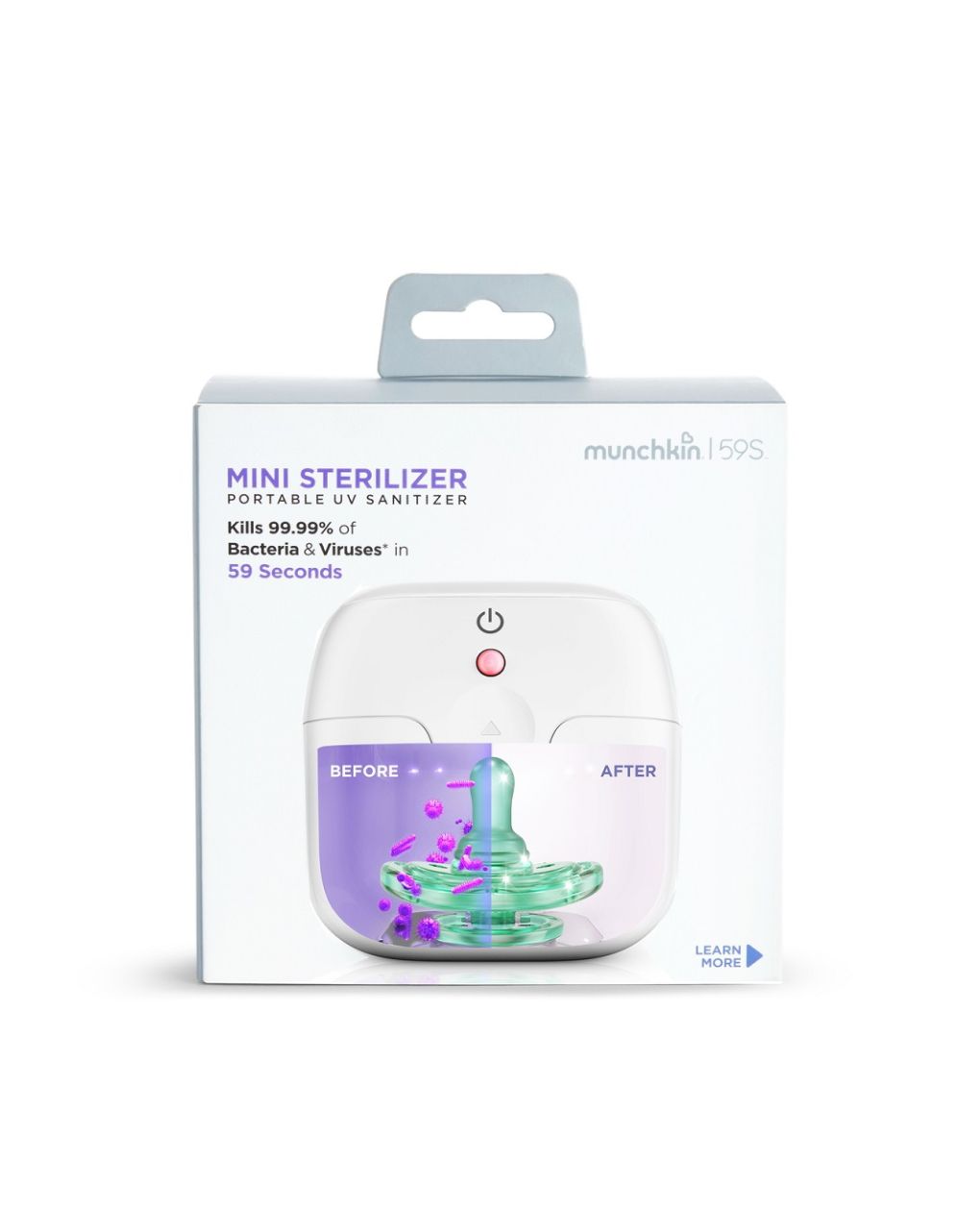 Munchkin mini sterilizer -59s - φορητός αποστειρωτής πιπίλας - Munchkin