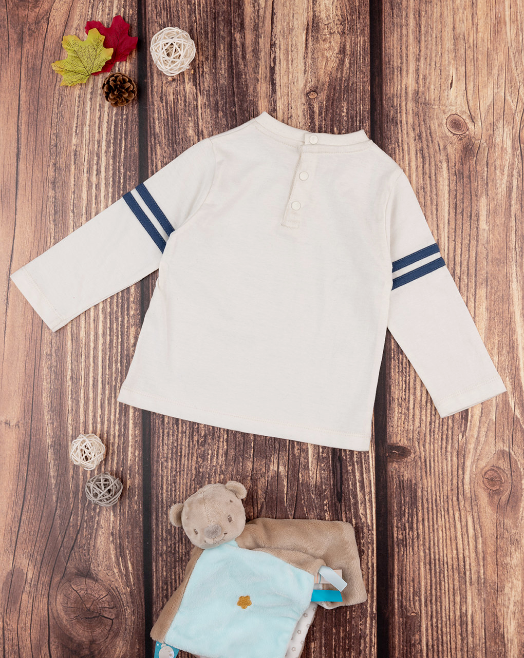 βρεφική μπλούζα λευκή με αρκουδάκια για αγόρι - Prénatal