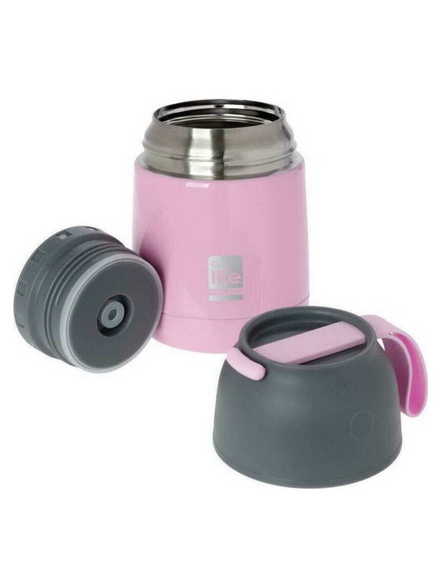 Ecolife βρεφικό θερμός φαγητού ανοξείδωτο baby pink 450ml - Ecolife