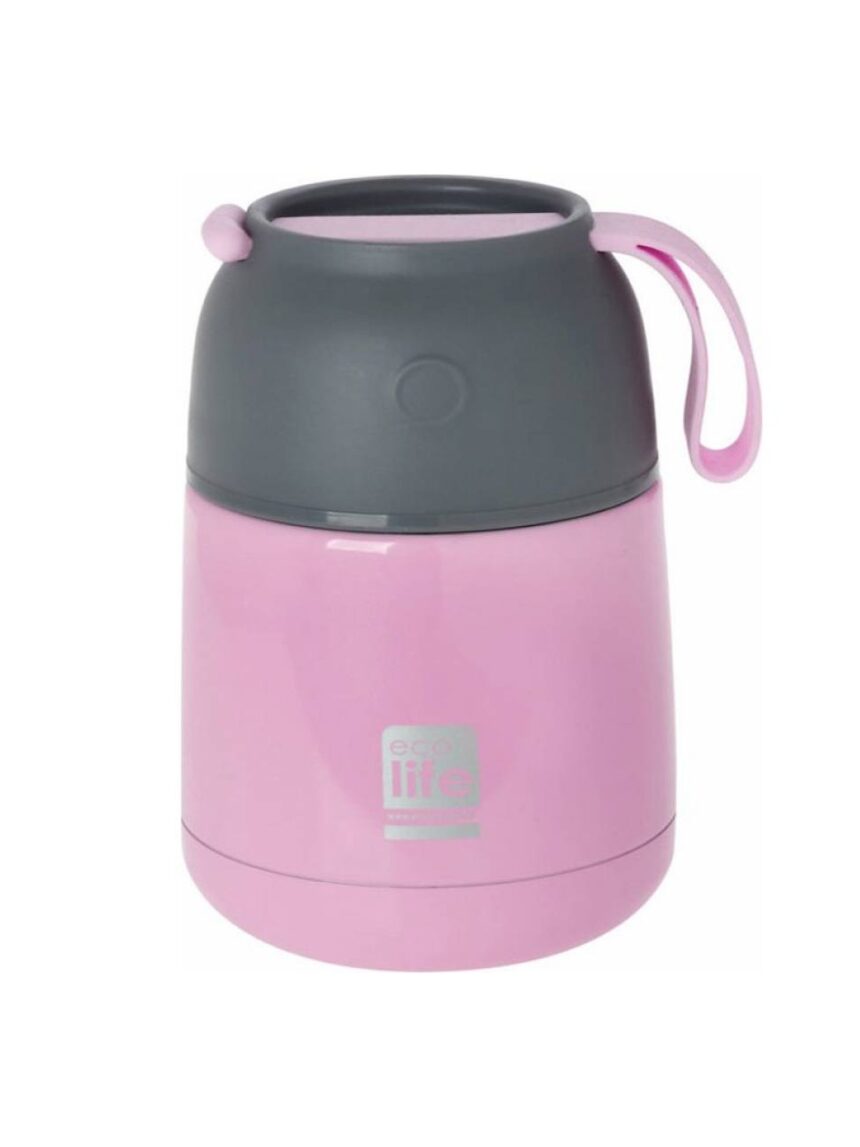 Ecolife βρεφικό θερμός φαγητού ανοξείδωτο baby pink 450ml - Ecolife