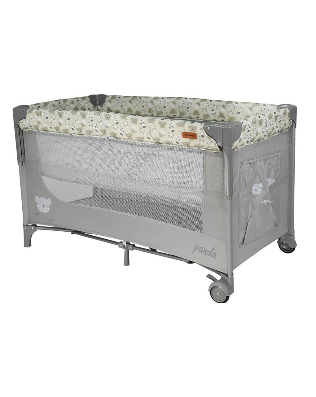 Bebe stars παρκοκρέβατο animal 2 levels & adjustable rail panda - Bebe Stars